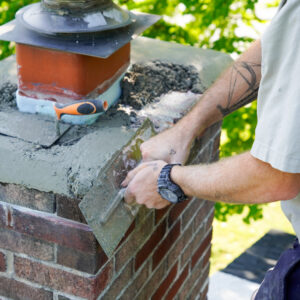 Repairing and rebuilding damaged chimney crowns in Wilmette, IL
