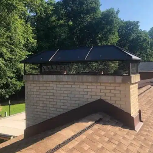 A custom fabricated chimney