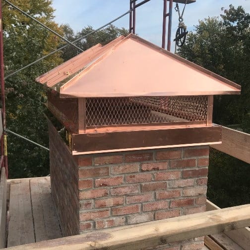 A brand new chimney installed by Lindemann