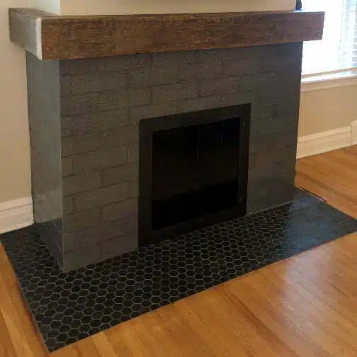 A newly refaced brick fireplace and the benefits of refacing