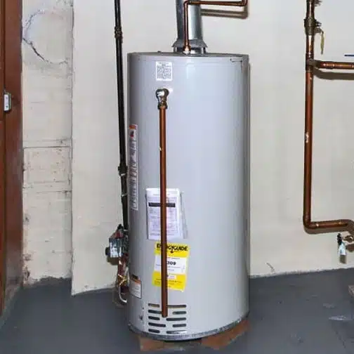 A water heater that needs some minor repairs